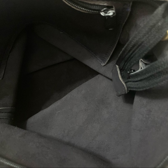 DISTRESSED LEATHER Handmade Crossbody Bag, Charcoal - Picture 8 of 8